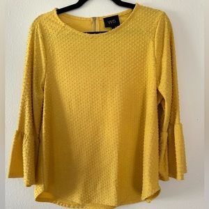 W5 Bell Sleeve Yellow Top